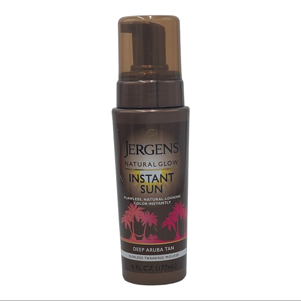 Jergens Natural Glow Instant Sun Deep Aruba Tan Sunless Tanning Mousse 6 oz RARE